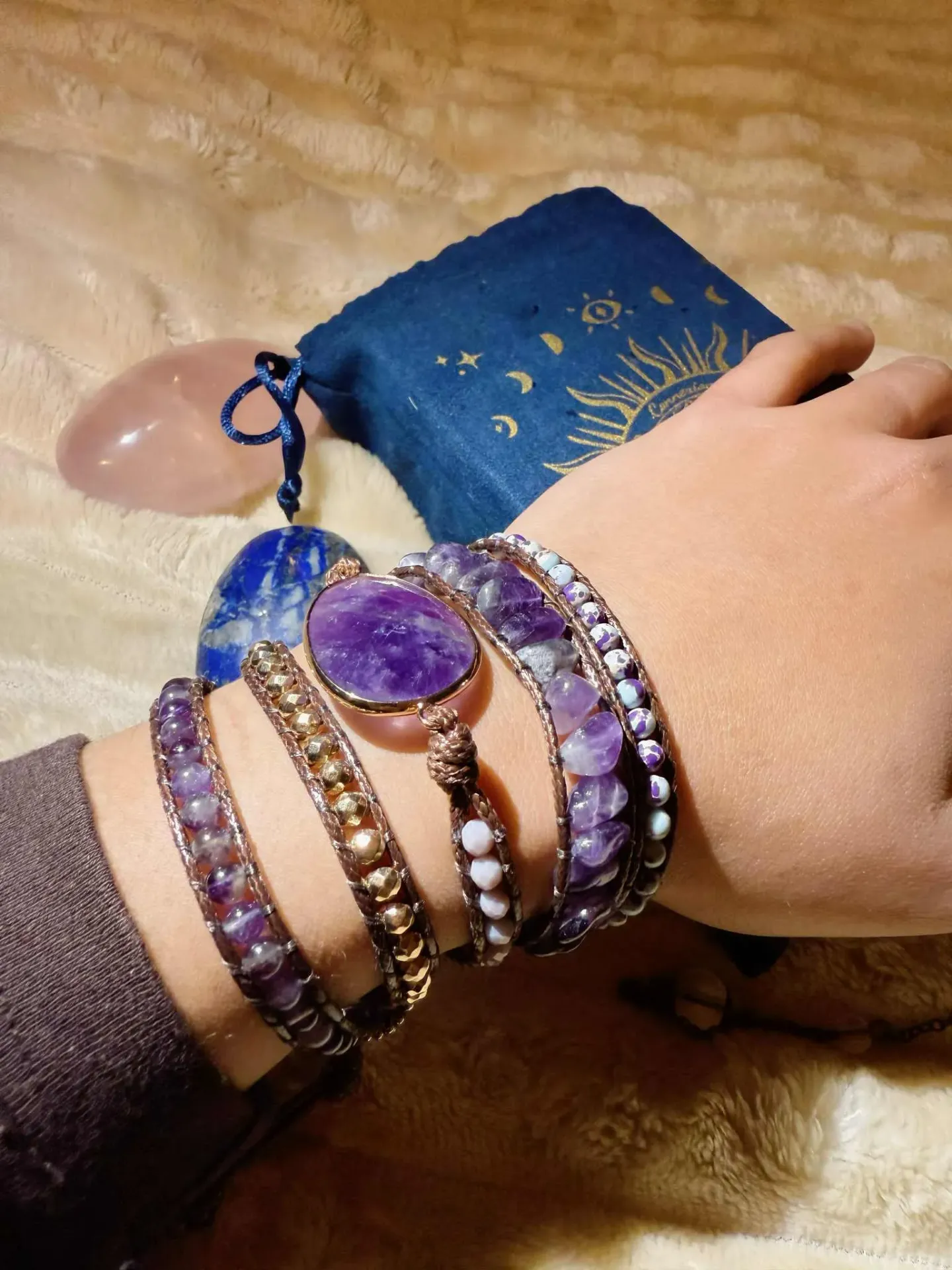 [BR-AM-251201] Bracelet Bohème Améthyste