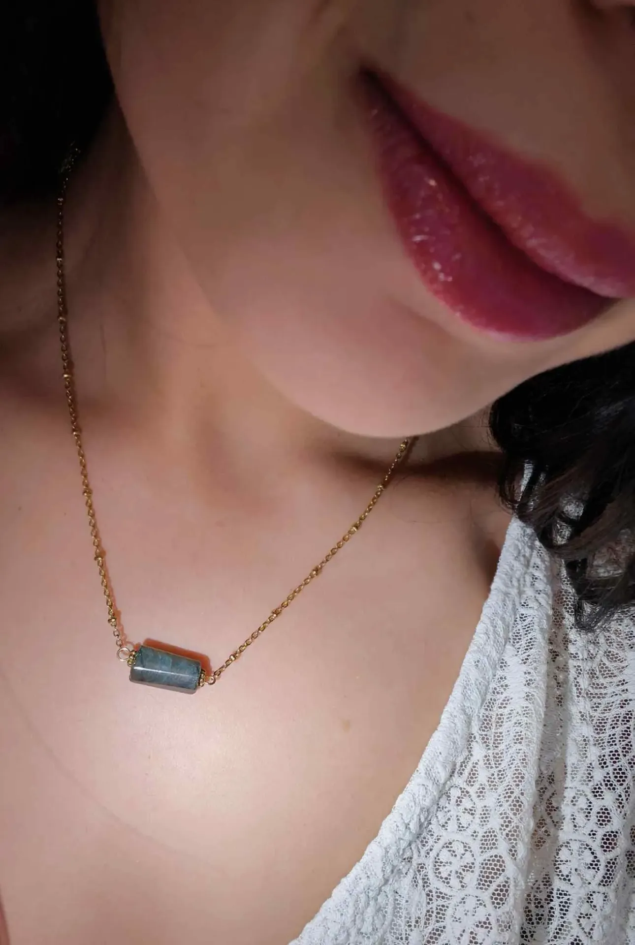[CO-BOHO-LAB] Collier en Labradorite