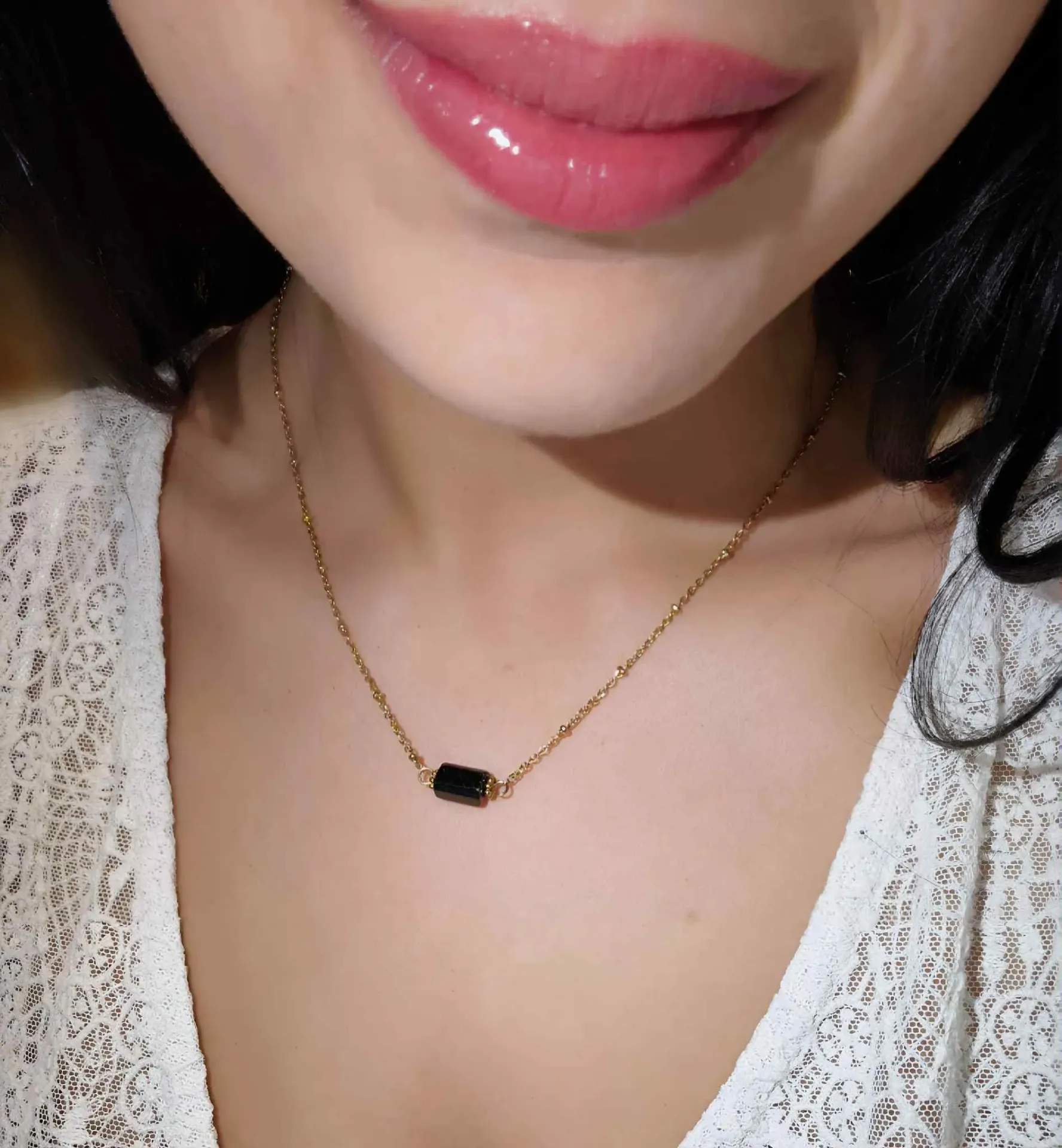 [CO-TOURM-NOIRE] Collier en tourmaline noire